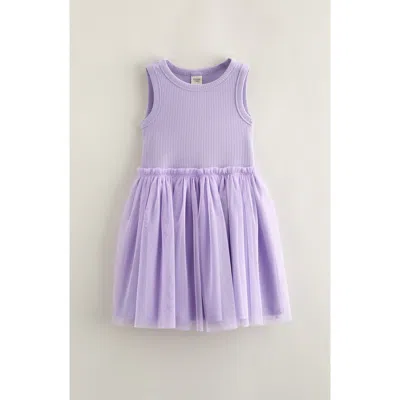 Tucker + Tate Kid's Mixed Media Tutu Dress In Purple