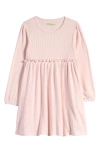 Tucker + Tate Kid's Ruffle Long Sleeve Dress In Pink Balm