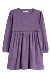 Tucker + Tate Kid's Ruffle Long Sleeve Dress In Purple Montana