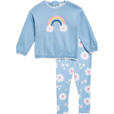 Tucker + Tate Babies'  Kids' 2-piece Pattern Sweater & Leggings Set In Blue
