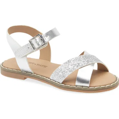 Tucker + Tate Kids' Arya Sandal In Silver Glitter