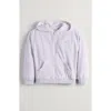Tucker + Tate Kids' Bow Embroidered Velour Full Zip Hoodie In Purple