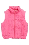 Tucker + Tate Kids' Bow Quilted Puffer Vest In Pink