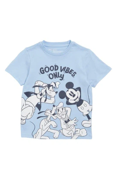 Tucker + Tate Kids' Cotton Graphic T-shirt In Blue Mickey Good Vibes Only