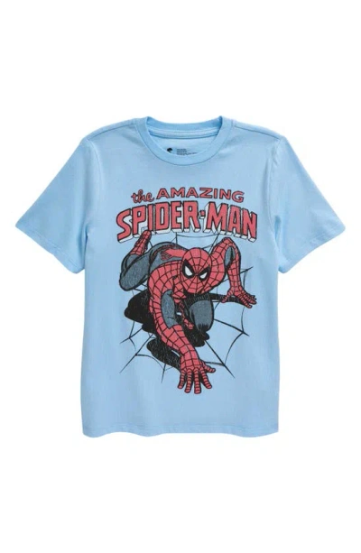 Tucker + Tate Kids' Cotton Graphic T-shirt In Blue Placid Spiderman