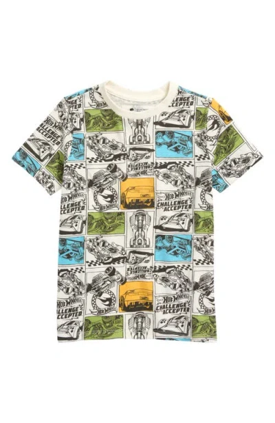 Tucker + Tate Kids' Cotton Graphic T-shirt In White Snow Hot Wheels