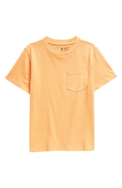 Tucker + Tate Kids' Cotton Pocket T-shirt In Orange Pastel