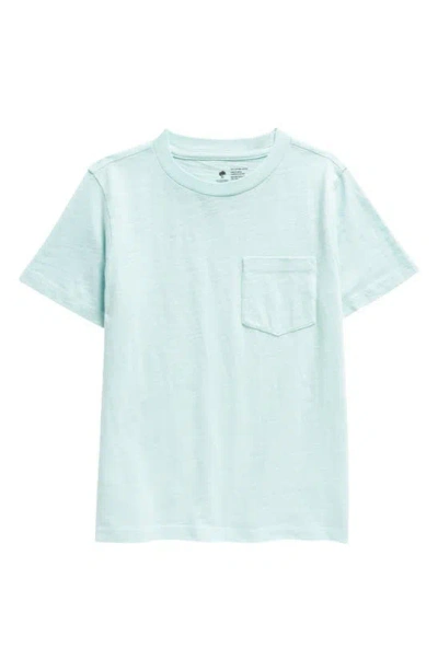 Tucker + Tate Kids' Cotton Pocket T-shirt In Teal Eggshell