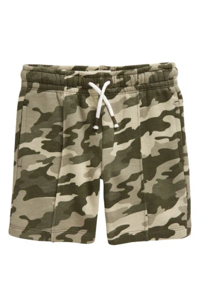 Tucker + Tate Kids' Cotton Sweat Shorts In Olive Sarma Camo