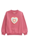 Tucker + Tate Kids' Cozy Sweatshirt In Pink Malaga Rainbow Pop Heart