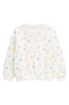 Tucker + Tate Kids' Cozy Sweatshirt In White Snow Peace Flowers