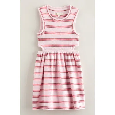 Tucker + Tate Kids' Cutout Cotton Rib Dress In Pink
