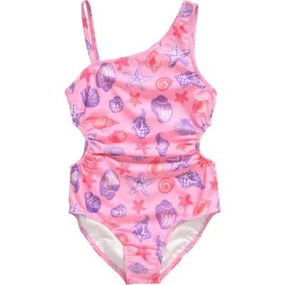 Tucker + Tate Kids' Cutout One-piece Swimsuit In Pink Prism Seashells
