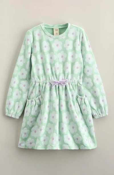 Tucker + Tate Kids' Easy Pocket Long Sleeve Dress In Green