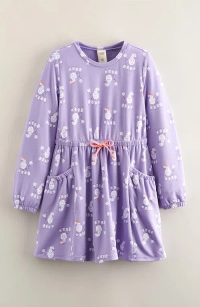 Tucker + Tate Kids' Easy Pocket Long Sleeve Dress In Purple