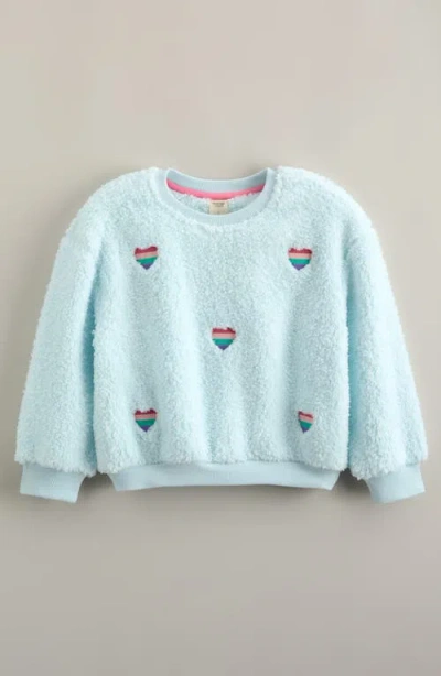 Tucker + Tate Kids' Embroidered Fluffy Fleece Pullover In Blue