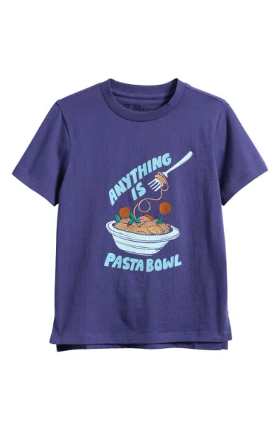 Tucker + Tate Kids' Embroidered Graphic T-shirt In Navy Skipper Pasta Bowl