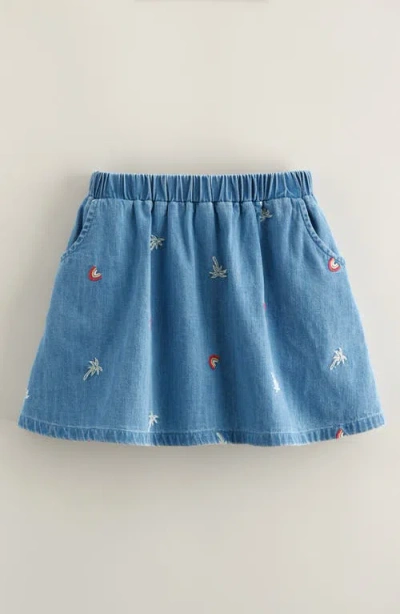 Tucker + Tate Kids' Embroidered Pocket Denim Skirt In Blue