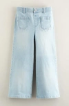 Tucker + Tate Kids' Embroidered Scallop Wide-leg Jeans In Blue