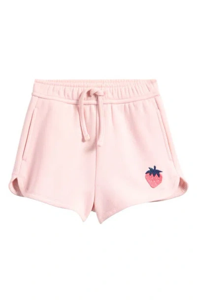 Tucker + Tate Kids' Embroidered Fleece Shorts In Pink Balm Strawberry