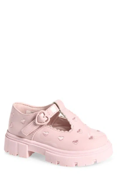 Tucker + Tate Babies'  Kids' Estella Heart T-strap Flat In Pink