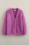 Tucker + Tate Kids' Eyelash Chenille Cardigan In Purple