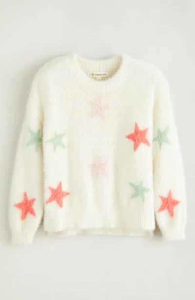 Tucker + Tate Kids' Eyelash Pattern Sweater In Ivory Egret Joyful Stars ...