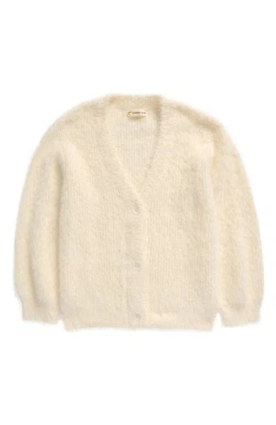 Tucker + Tate Kids' Eyelash Chenille Cardigan In Ivory Egret
