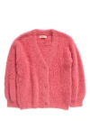 Tucker + Tate Kids' Eyelash Chenille Cardigan In Pink Rapture