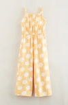 Tucker + Tate Kids' Floral Wide Leg Jumpsuit In Orange Buff Danny Floral