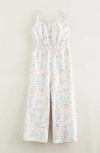 Tucker + Tate Kids' Floral Wide Leg Jumpsuit In White- Multi Garden Friends