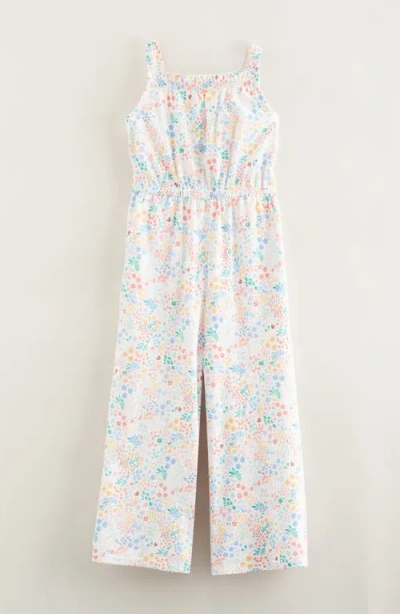 Tucker + Tate Kids' Floral Wide Leg Jumpsuit In White- Multi Garden Friends