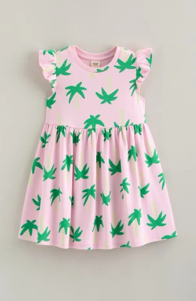 Tucker + Tate Kids' Flutter Sleeve Cotton Dress In Pink