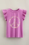 Tucker + Tate Kids' Flutter Sleeve Cotton Graphic T-shirt In Purple