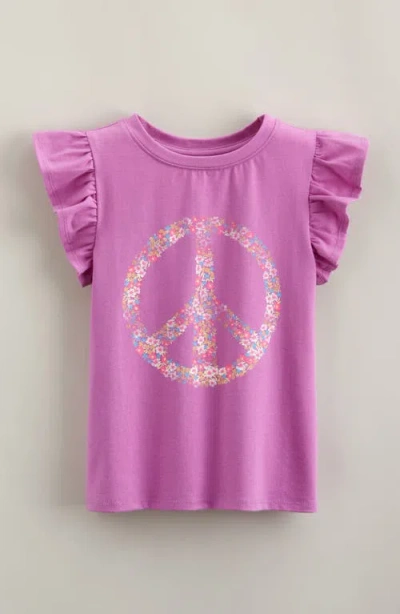Tucker + Tate Kids' Flutter Sleeve Cotton Graphic T-shirt In Purple