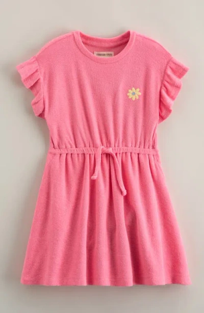 Tucker + Tate Kids' Flutter Sleeve Cotton Terry Dress In Pink