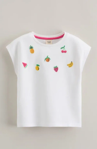 Tucker + Tate Kids' Fruit Embroidered Cotton T-shirt In White