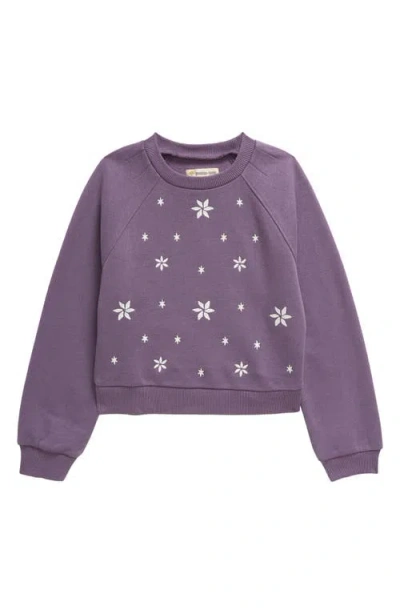 Tucker + Tate Kids' Graphic Cotton Blend Sweatshirt In Purple Montana Snowflake