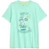 Tucker + Tate Kids' Graphic T-shirt In Green Yucca Skating Bunny