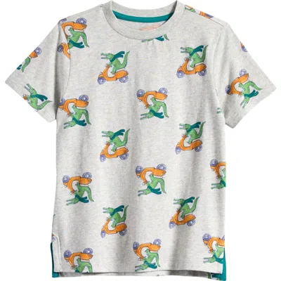 Tucker + Tate Kids' Graphic T-shirt In Grey Lt Heather Croc Scooter