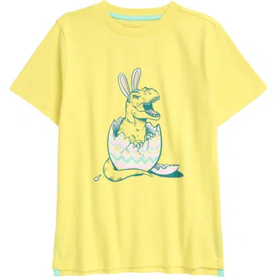 Tucker + Tate Kids' Graphic T-shirt In Yellow Light T-rex Egg