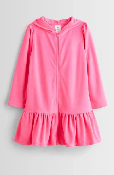 Tucker + Tate Kids' Hooded Long Sleeve Terry Cover-up Dress