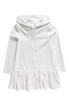Tucker + Tate Kids' Hooded Terry Cover-up Dress In White