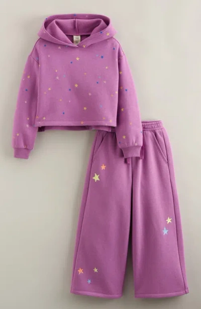 Tucker + Tate Kids' Hoodie & Joggers Set In Purple