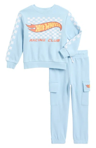 Tucker + Tate Kids' Hot Wheels® Sweatshirt & Cargo Sweatpants Set In Blue Falls Hot Wheels- Blue
