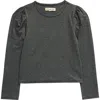 Tucker + Tate Kids' Metallic Long Sleeve T-shirt In Black- Silver Sparkle