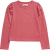 Tucker + Tate Kids' Metallic Long Sleeve T-shirt In Red Goji- Silver Sparkle