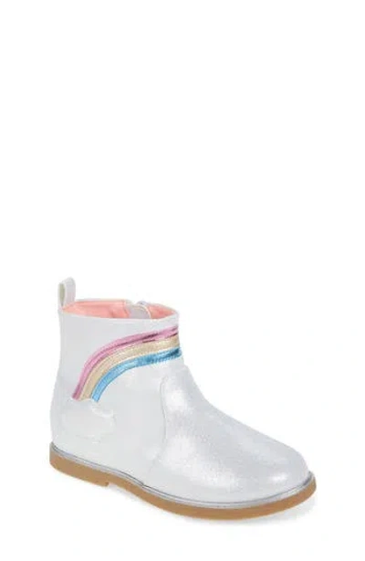 Tucker + Tate Kids' Mila Rainbow Bootie In Silver Glitter