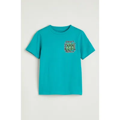 Tucker + Tate Kids' Minecraft Cotton Graphic T-shirt In Green