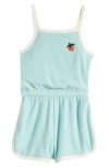 Tucker + Tate Kids' Organic Cotton Terry Romper In Teal Eggshell Strawberry